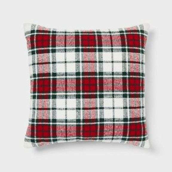 Decorative Plaid Throw Pillow image