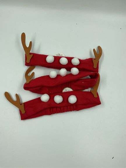 Set of Three Holiday Reindeer Headbands image