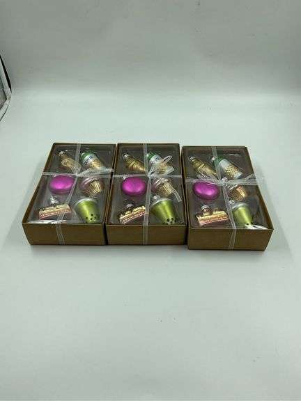 Set of 3 Food & Drink Themed Ornament Boxes image