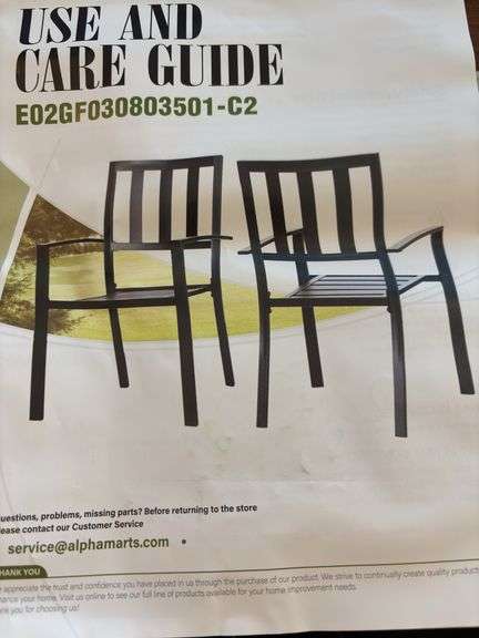 Outdoor Patio Chairs - Set of 2 - Model E02GF030803501-C2 image