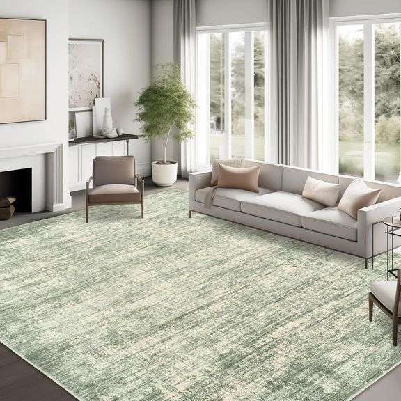 zesthome 8x10 Area Rugs for Living Room, Non-Slip Backing Washable Rug, Modern Abstract Area Rug, Stain Resistant Rugs for Bedroom, Ultra-Thin Large Area Rugs, Area Rug 8x10 image