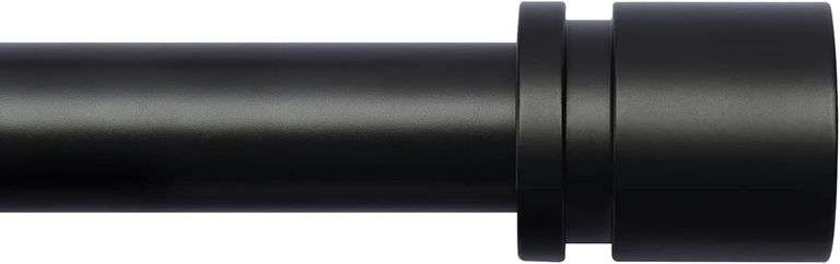Curtain Rods 16-48/60" Adj. 1" Dia, Black