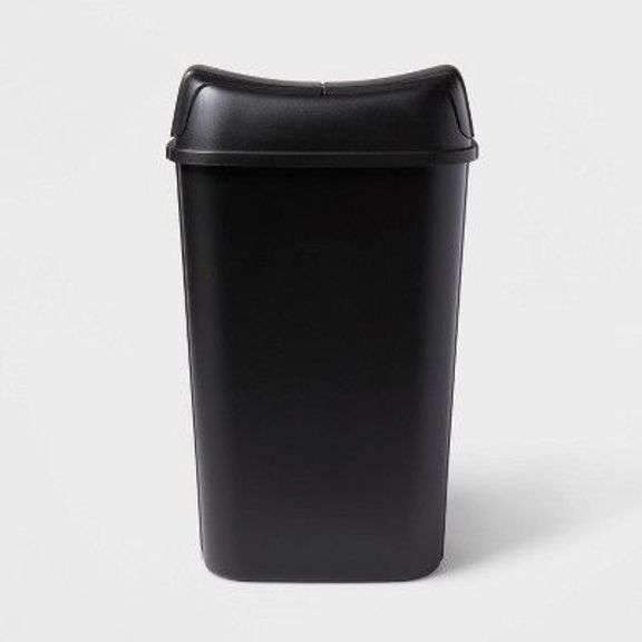 Brightroom Black Touch Top Wastebasket image