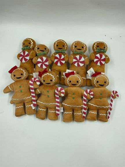 Lot of 12 Gingerbread Plush Figures image
