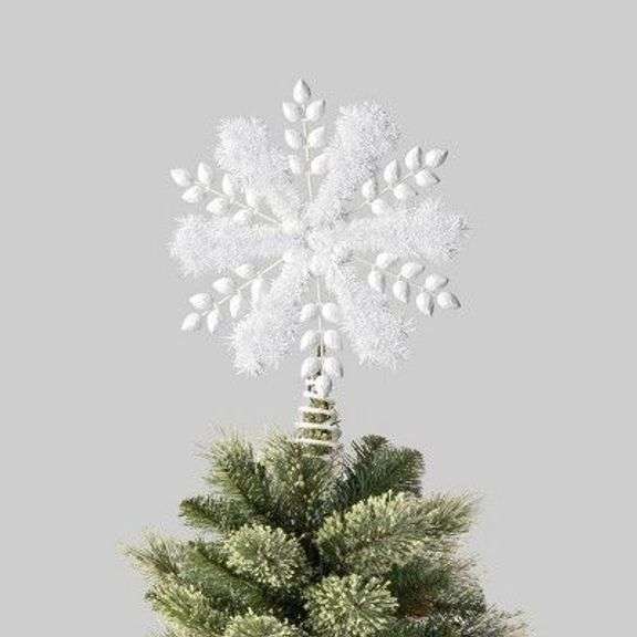 WonderShop Unlit Snowflake Christmas Tree Topper image