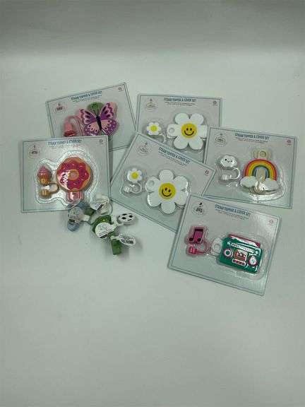 Novelty Straw Topper and Cover Sets - Assorted Designs (7) image