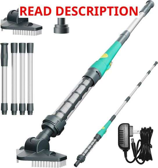 Cordless Pool Vacuum 60 Min Runtime, Green
