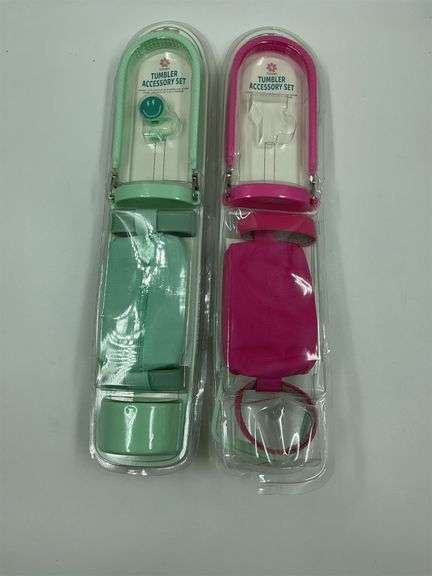 Tumbler Accessory Set (Green & Pink) image