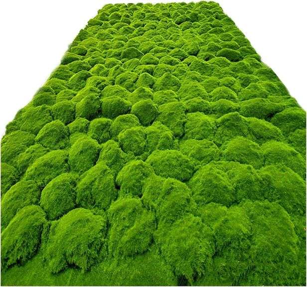 YIQIFLY Fake Grass Rug 1x1m (3.2x3.2ft) Green image