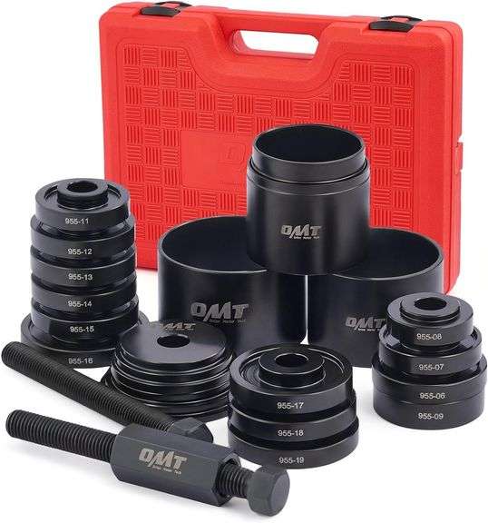 Orion Motor Tech Wheel Bearing Press Kit for Front Wheel Drive Bearing Removal & Installation, 24pc Wheel Bearing Puller Tool Set with Sliding Screws Universal Bushings Sleeves Storage Case image