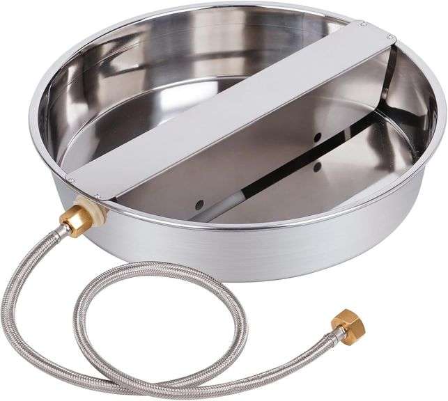Automatic Dog Water Bowl Dispenser Large Breed Outdoor Stainless Steel Pet Waterer with Float Valve Auto Fill Dog Waterer for Large Dogs Cats Chicken Livestock image