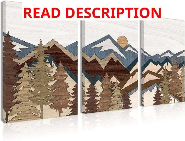 BINCUE Boho Mountain Wall Art 12x16 Inch