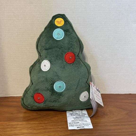 Light-Up Christmas Tree Decorative Pillow image