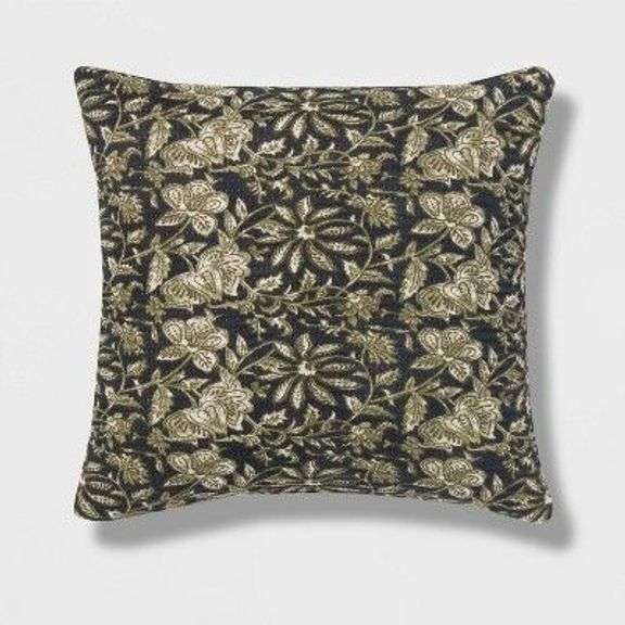 Floral Print Throw Pillow - Decorative Accent image