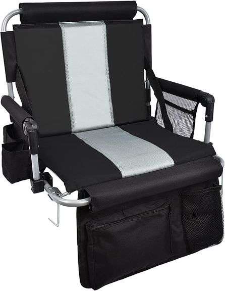 Stadium Seats for Bleachers with Back Support, Bleacher Seats with Backs and Cushion Wide, Stadium Chairs with Cup Holders, Mesh Bags and Hide Hooks image
