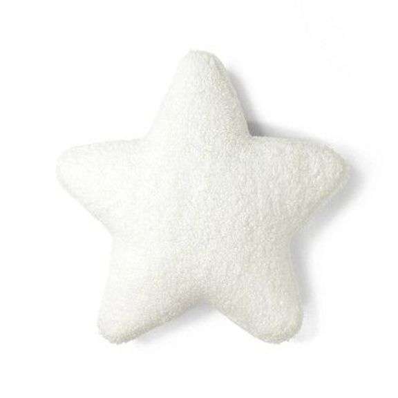 Soft White Star-Shaped Pillow image