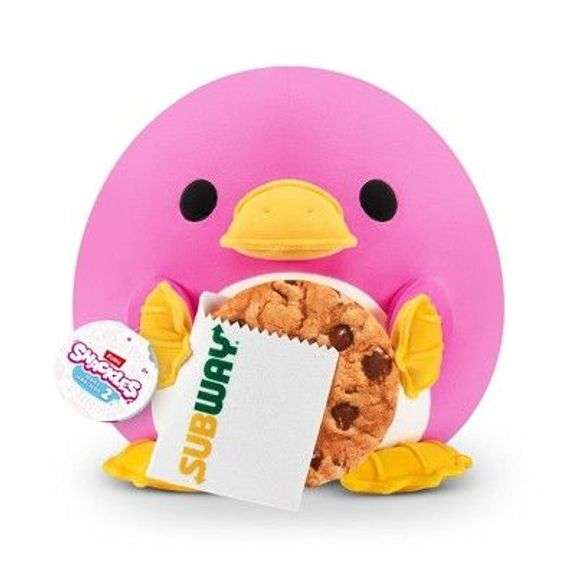 Zuru Squishmallows Foodie Plush - Pink Duck with Subway Cookie