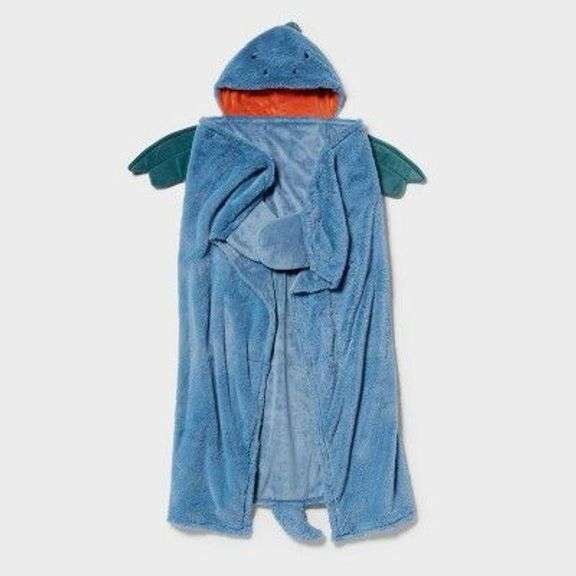 Pillowfort Dragon Hooded Blanket with Hand Mitts image
