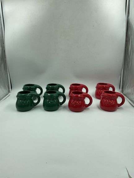 Set of Eight Santa Face Espresso Cups image