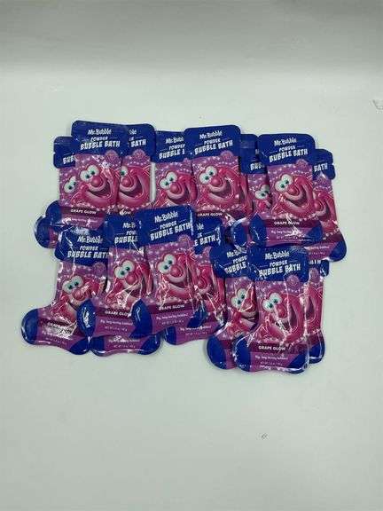Lot of (14) Mr. Bubble Powder Bubble Bath - Grape Glow image