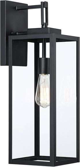 22" Large Black Outdoor Sconce, 22 Inch Outdoor Wall Lantern for House Exterior Wall Light for Garage Wall Sconce Extra Large Porch Light for House Outside, E26, 1 Pack image