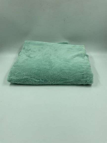 Fuzzy Aqua Throw Blanket image