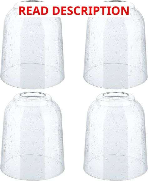 Skelang 4 Pcs Seeded Glass Light Shade
