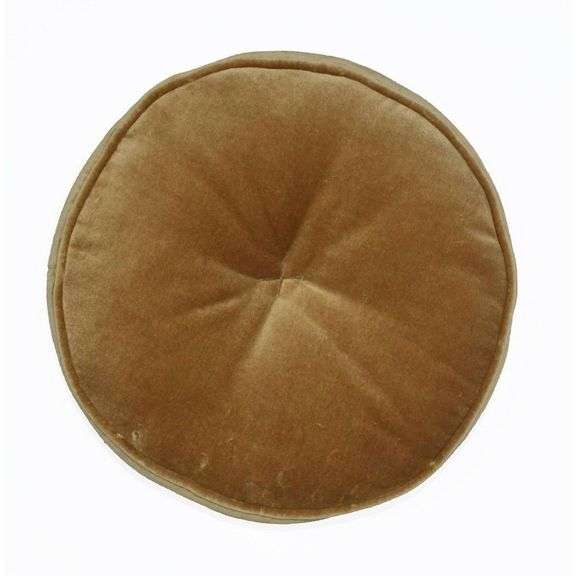 Round Caramel Brown Pillow Cushion image