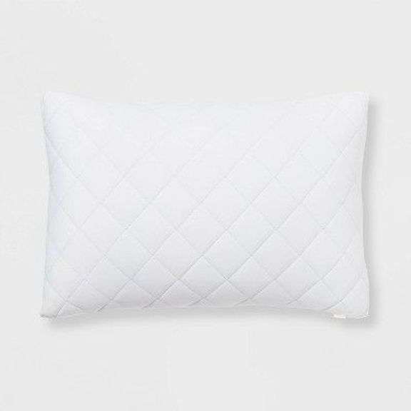 Quilted White Bed Pillow image