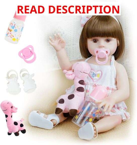 Lifelike Reborn Baby Dolls 18 Inch Realistic Newborn Baby Dolls Girl Handmade Real Life Toddler Dolls with Clothes for Kids Age 3+ image