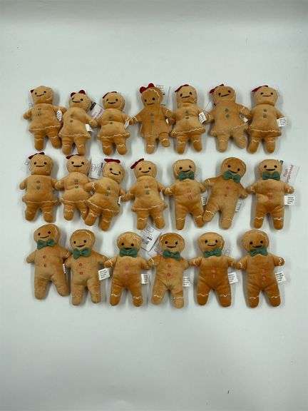 Lot of 20 Plush Gingerbread Man Figures