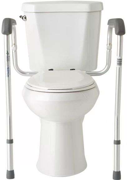 Medline - Guardian Toilet Safety Rails, Silver image