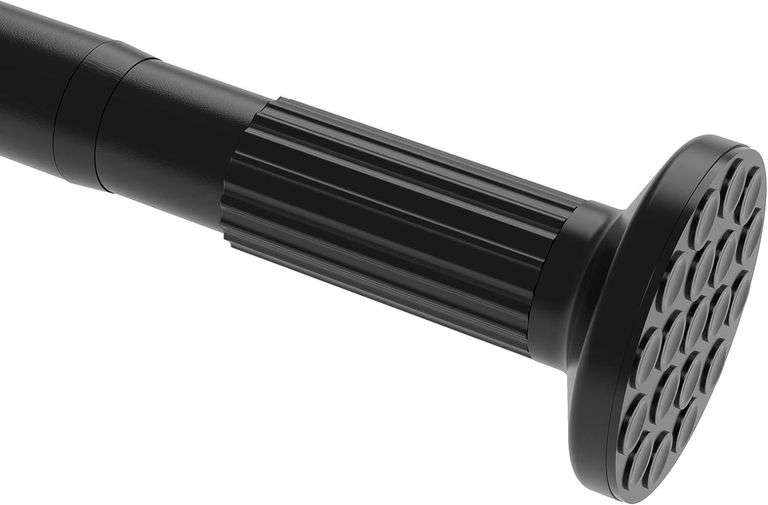 Tension Curtain Rod, 51-145 Inches,Spring Shower Tension Curtain Rod, Closet Rod, for Windows or Shower, Easy to Install, No Drilling, No Rust, for Bathroom, Rod Diameter 1.26 Inches, Black,Umimile image