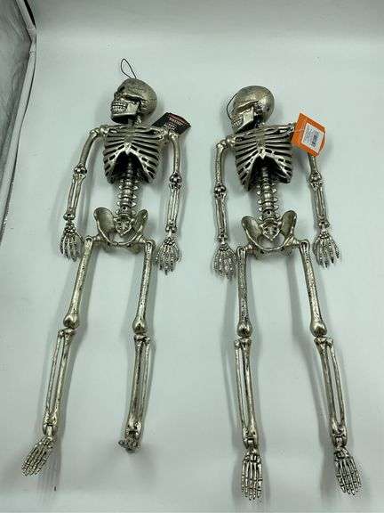Hanging Skeleton Halloween Decoration - Lot of Two image