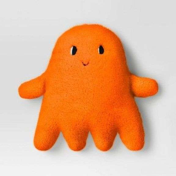 Orange Ghost Plush Pillow Halloween Decoration