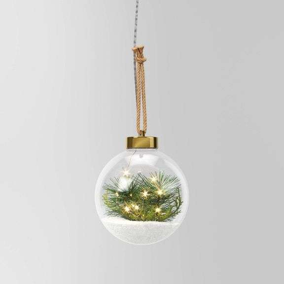 Wondershop LED Lit Sphere Ornament with Warm White LED Bulbs image