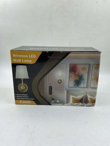 (2) wireless LED wall lamps image