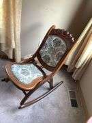 Floral Upholstered Rocking Chair
