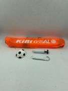 Mini Soccer Goal Set, White Foldable Goal for Kids, Kids Goals for The Garden/Indoor/Outdoor(23.62in * 17.72in Goals +13cm Soccer)