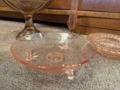 Pink Depression Glass Assortment - 4 Pieces