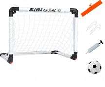 Mini Soccer Goal Set, White Foldable Goal for Kids, Kids Goals for The Garden/Indoor/Outdoor(23.62in * 17.72in Goals +13cm Soccer)