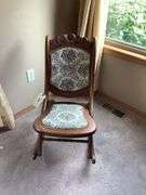 Floral Upholstered Rocking Chair