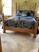 64”x84”x72” Full Size Bed Frame with Bedding, Mattress, and Box Springs