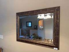 Large Ornate Framed Wall Mirror - 33x45 Inches