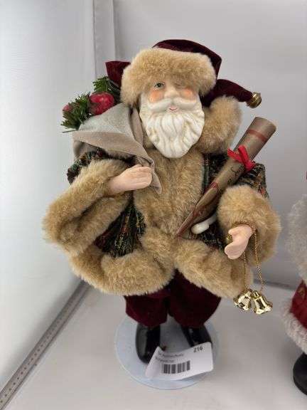 Two Decorative Santa Claus Figurines