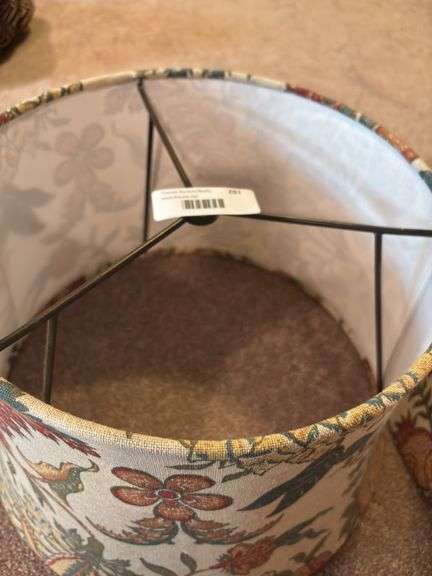 Pair of Floral Patterned Lamp Shades