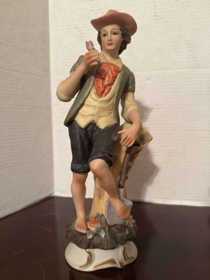 Pair of Victorian Style Porcelain Figurines - Man and Woman