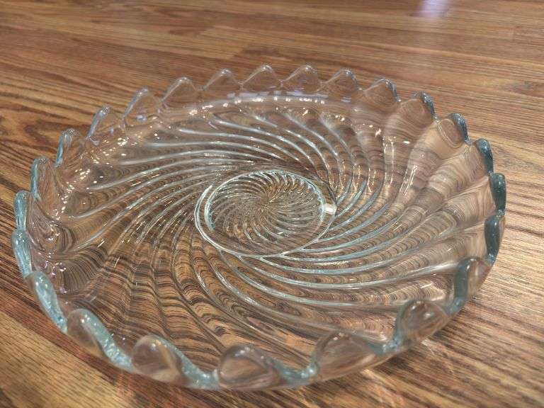 Set of Three Decorative Glass Dishes