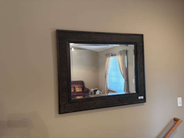 Large Ornate Framed Wall Mirror - 41 x 33 inches