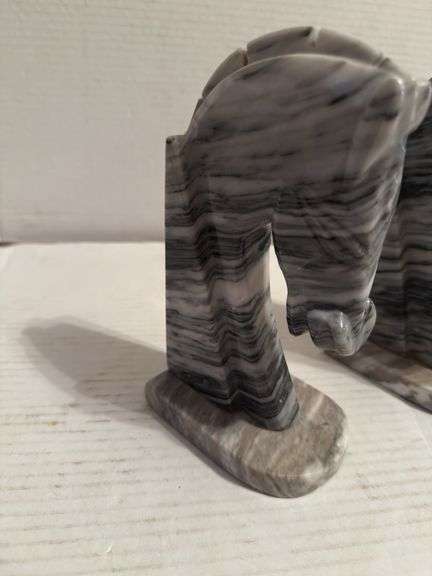 Pair of Stone Horse Head Bookends